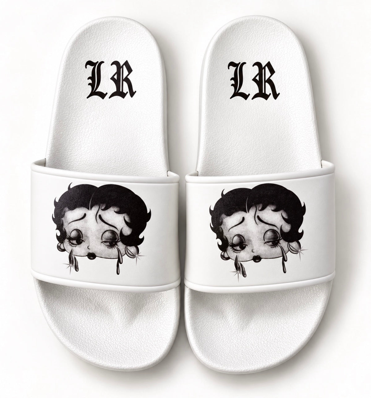 'Cry Baby Boop' Pen & Ink Slides (White) PRESALE