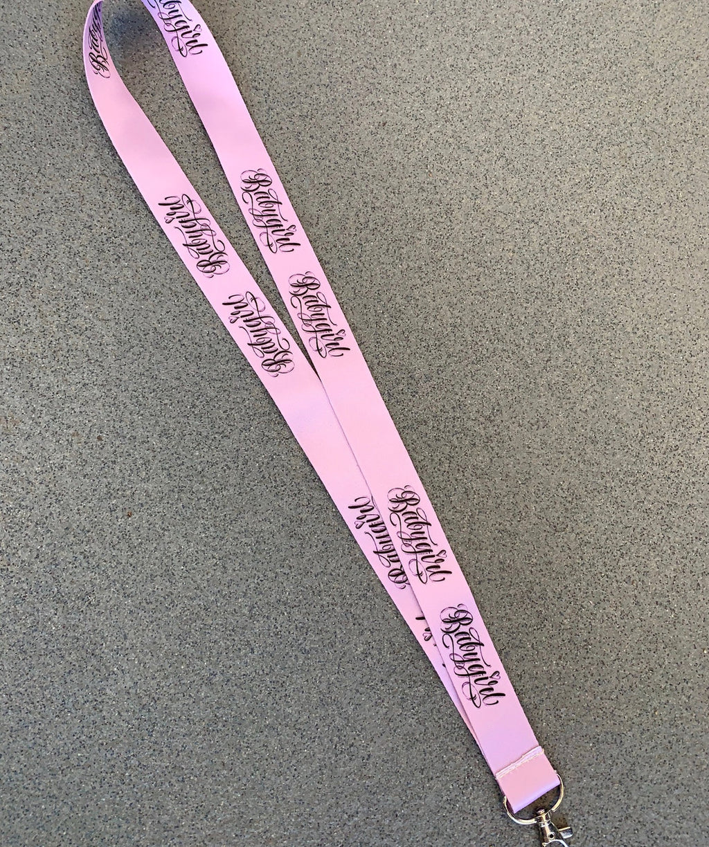 Babygirl Script Lanyard (Light Pink)