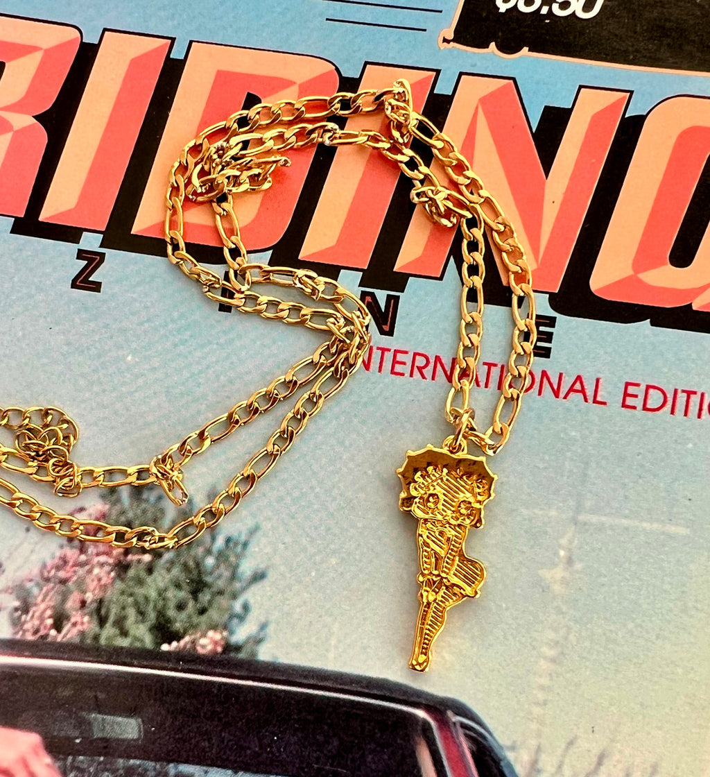 Lux Rosa CUTIE PIE Figaro Necklace (18K Gold Filled)