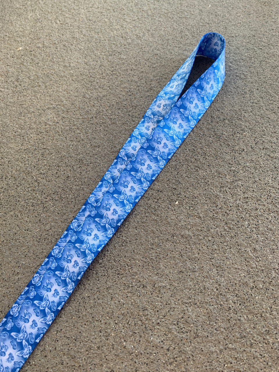 Airbrushed Blue Mariposa Lanyard (Blue)