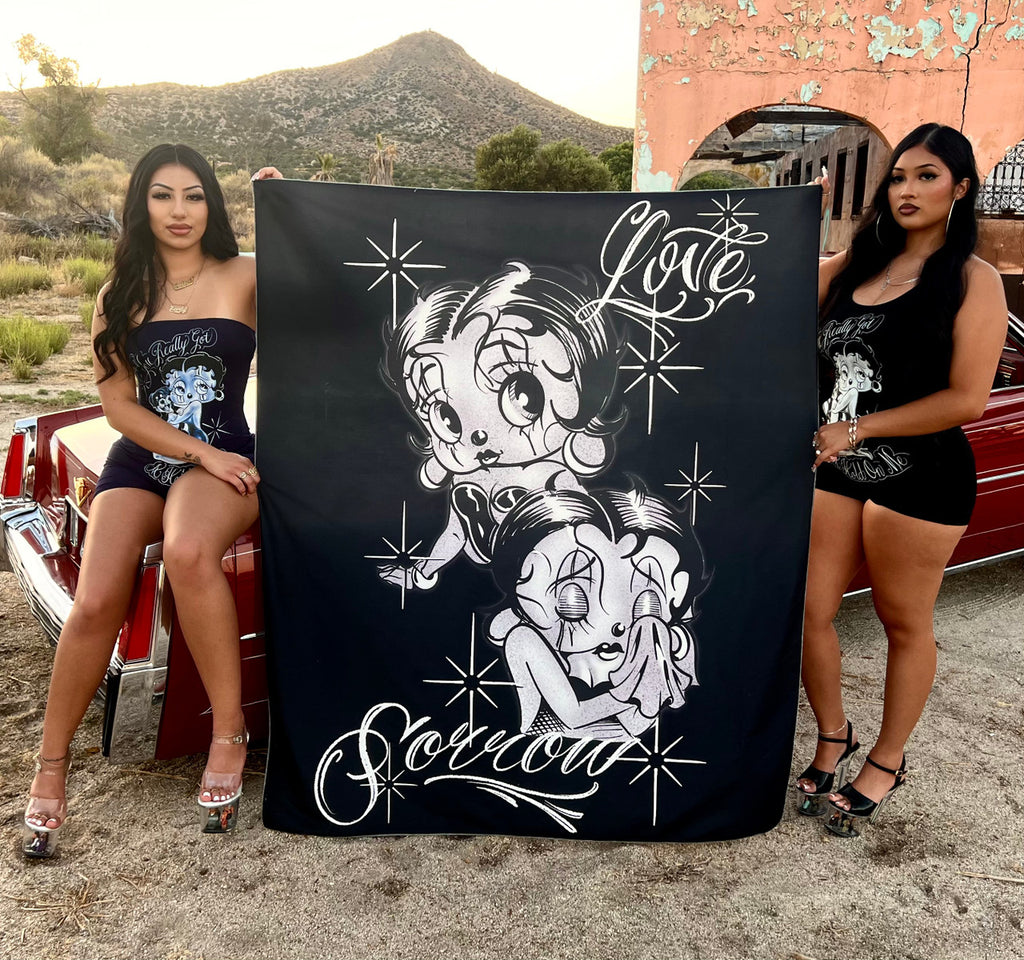 Limited Edition 'Love & Sorrow' Pen & Ink Tapestry (Black)