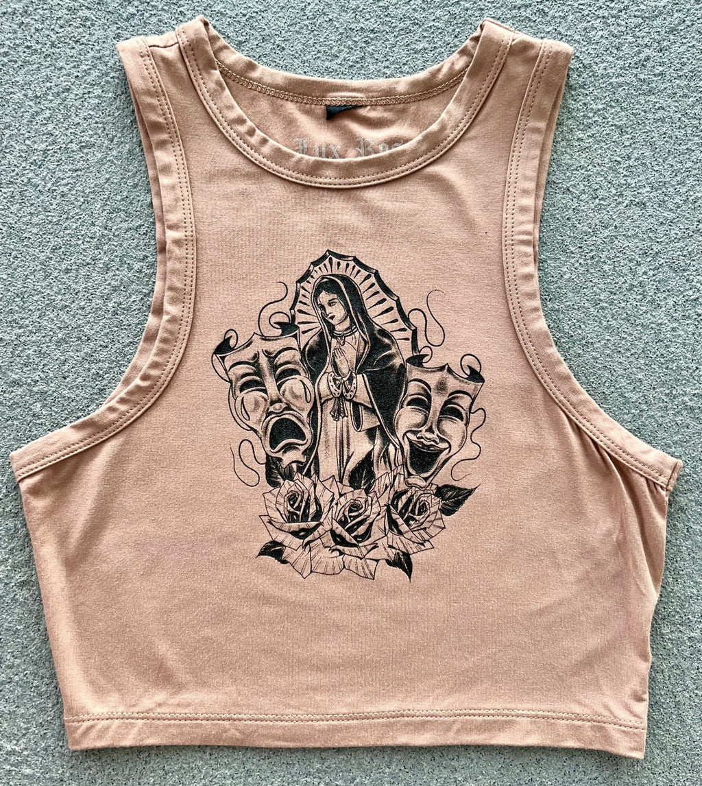 LUPITA Crop Tank Top (Brown)