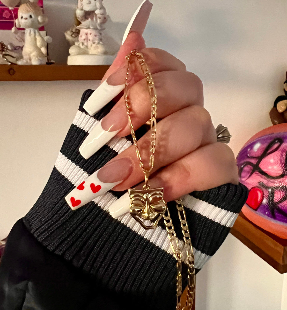 Lux Rosa JOY & PAIN Figaro Necklace (24K Gold Filled)