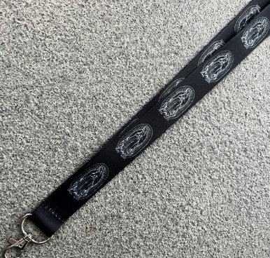 Virgencita Lanyard (Black/White)