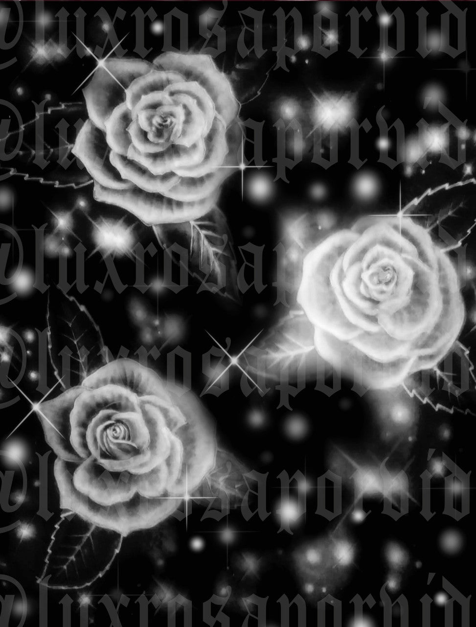 EXTRA EXTRA EXTRA XXX LARGE LIMITED EDITION 'MIDNIGHT ROSES' Glamour Shotz Airbrush Backdrop (Black) (XXXL) Exclusive/Limited Edition!!