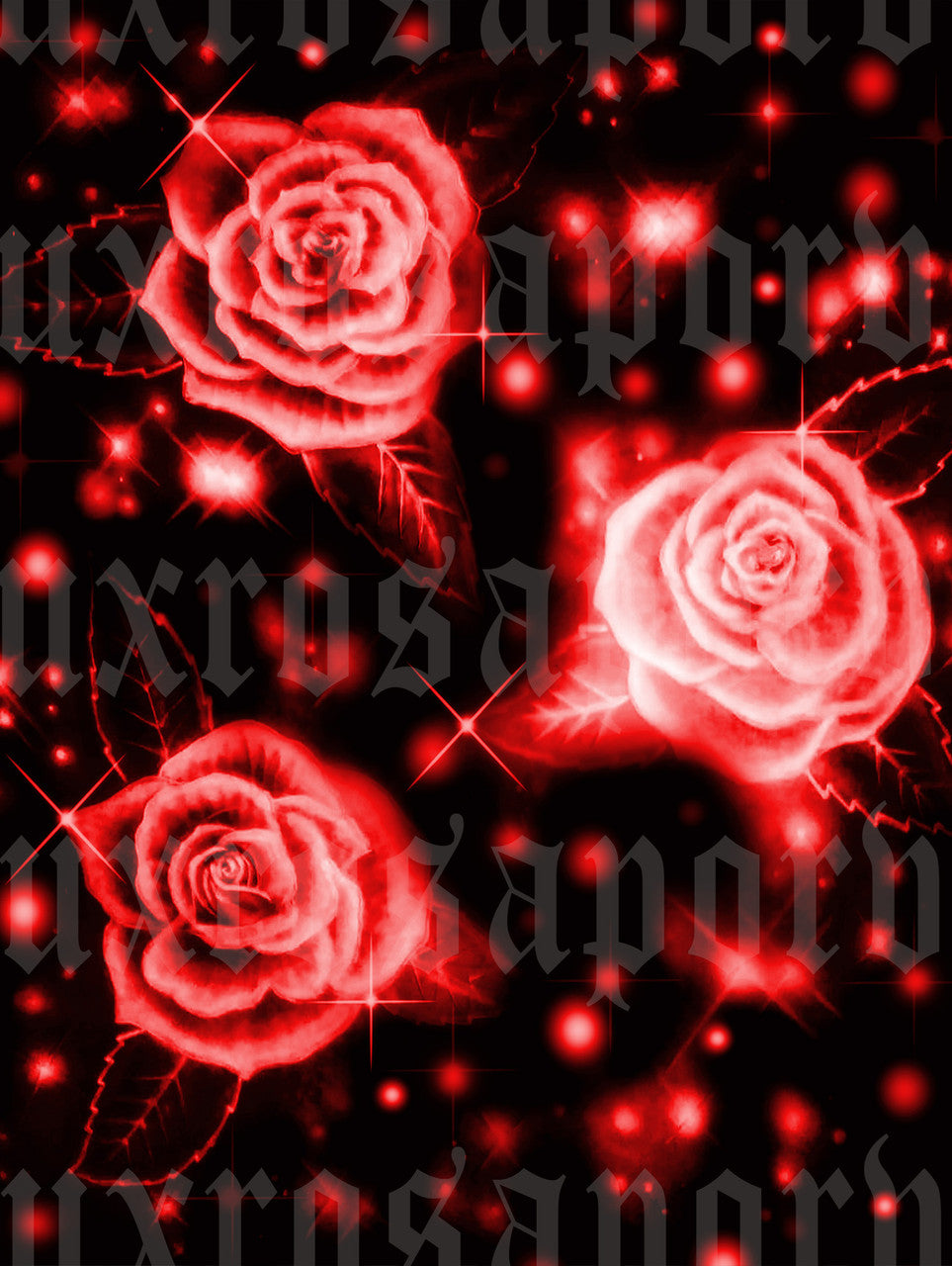 EXTRA EXTRA EXTRA XXX LARGE LIMITED EDITION 'MIDNIGHT ROSES' Glamour Shotz Airbrush Backdrop (RED) (XXXL) Exclusive/Limited Edition!!