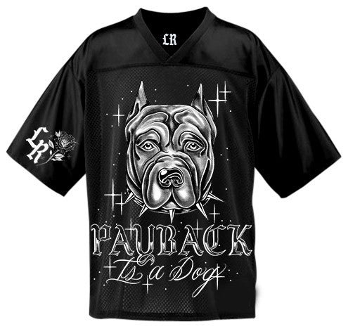 Payback Is A Dog' Pen & Ink & Sew Football Jersey (BLACK)