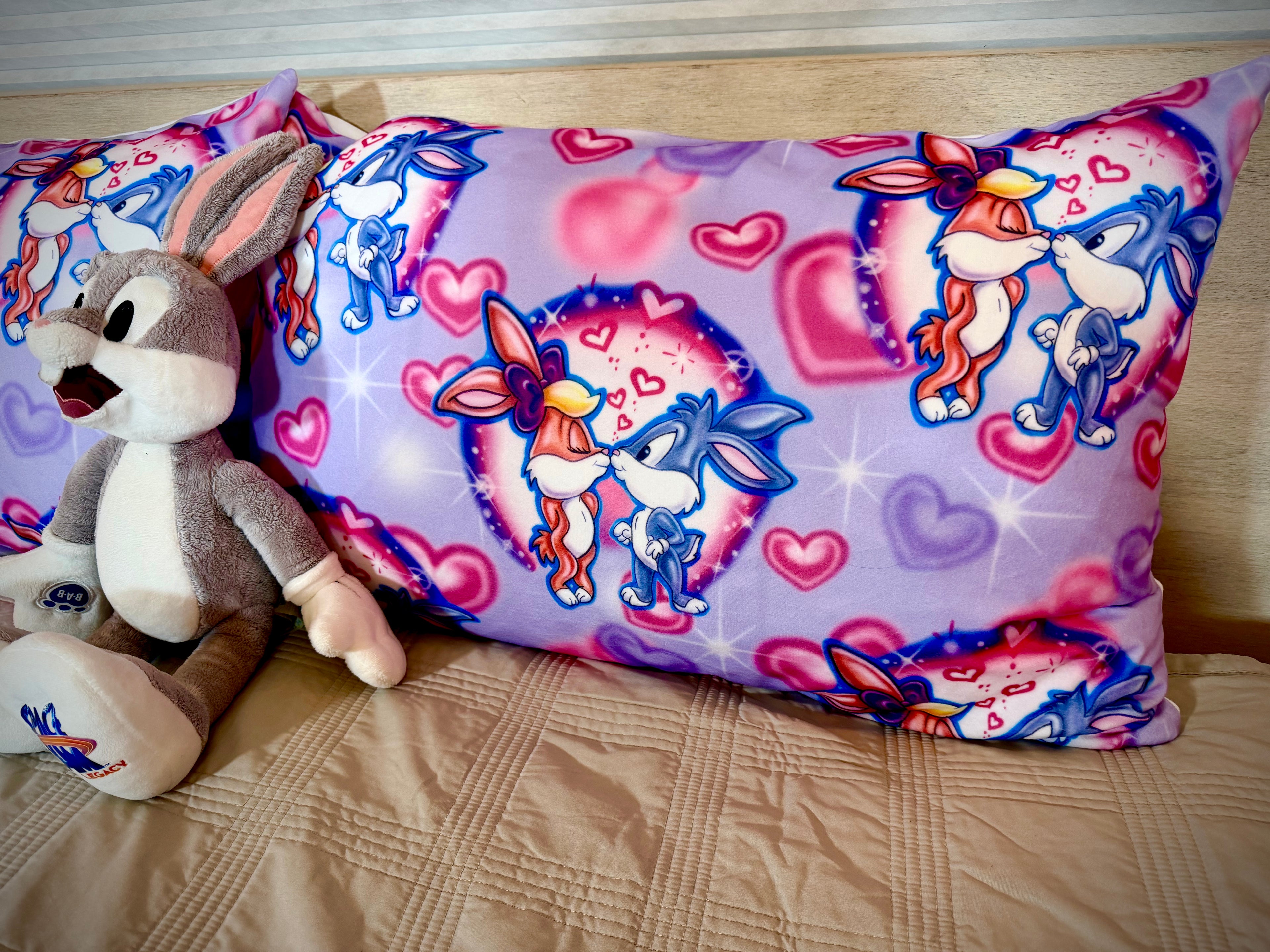 CONFESSIN A FEELING Airbrush Y2K Pillowcases (Set Of Two) *PURPLE