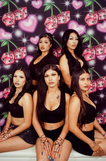 EXTRA EXTRA EXTRA XXX LARGE LIMITED EDITION 'WILD CHERRY' Glamour Shotz Airbrush Backdrop (Black/Red/Pink) (XXXL) Exclusive/Limited Edition!!