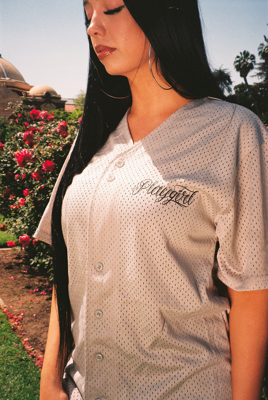 Lux Rosa P/V PLAYGIRL Pro Mesh Baseball Jersey (GREY)