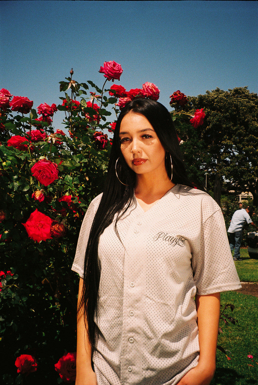 Lux Rosa P/V PLAYGIRL Pro Mesh Baseball Jersey (GREY)