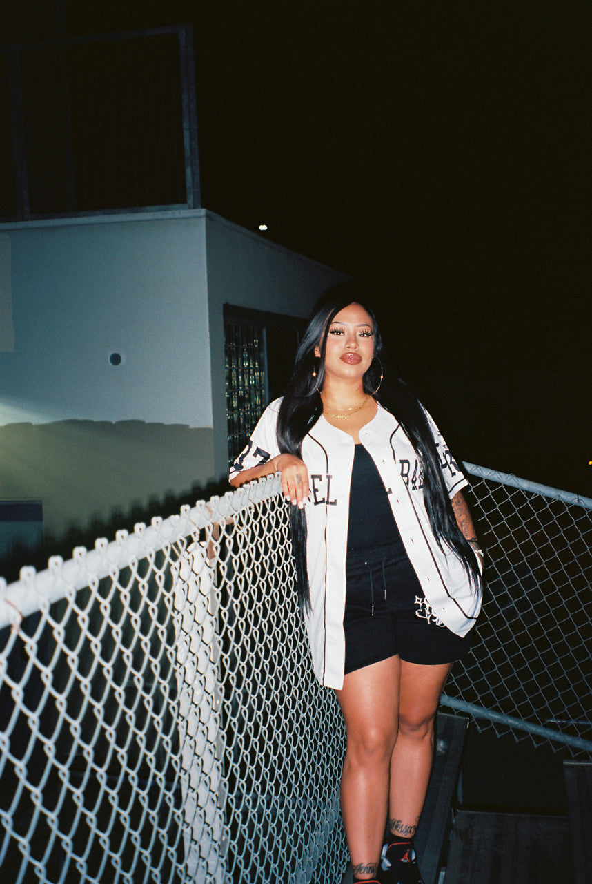 LR 'Angel Baby' Cut & Sew Baseball Jersey (White)