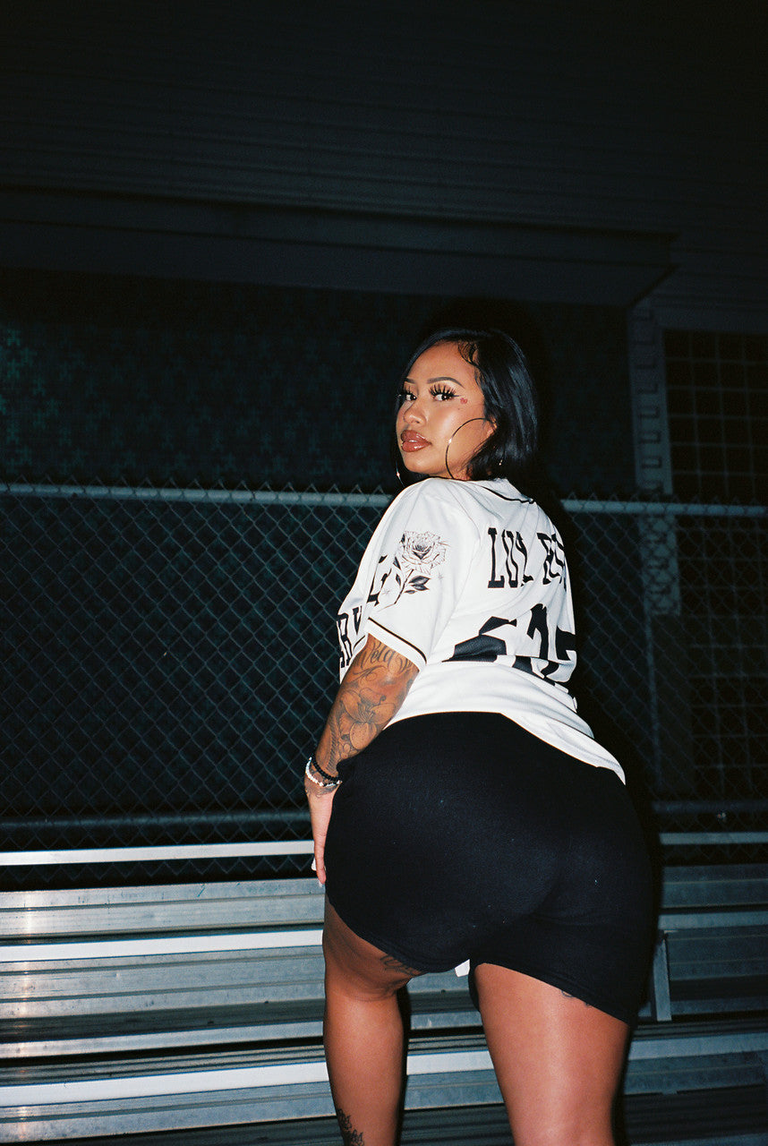 LR 'Angel Baby' Cut & Sew Baseball Jersey (White)