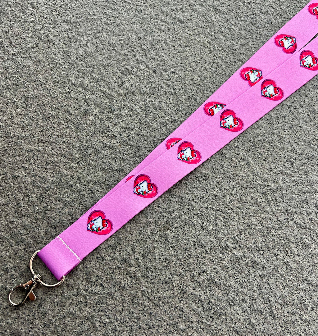 Angel Baby Meow Airbrushed Lanyard (PINK)