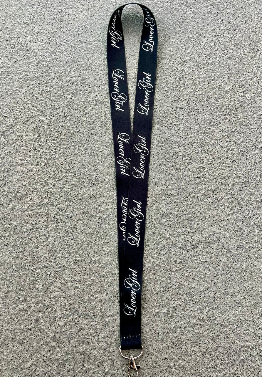 LoverGirl Script Lanyard (Black)