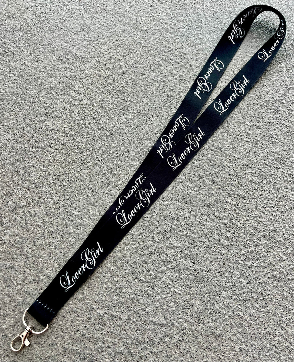 LoverGirl Script Lanyard (Black)