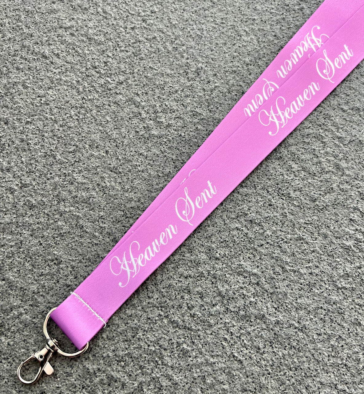 Heaven Sent Script Lanyard (Pink)