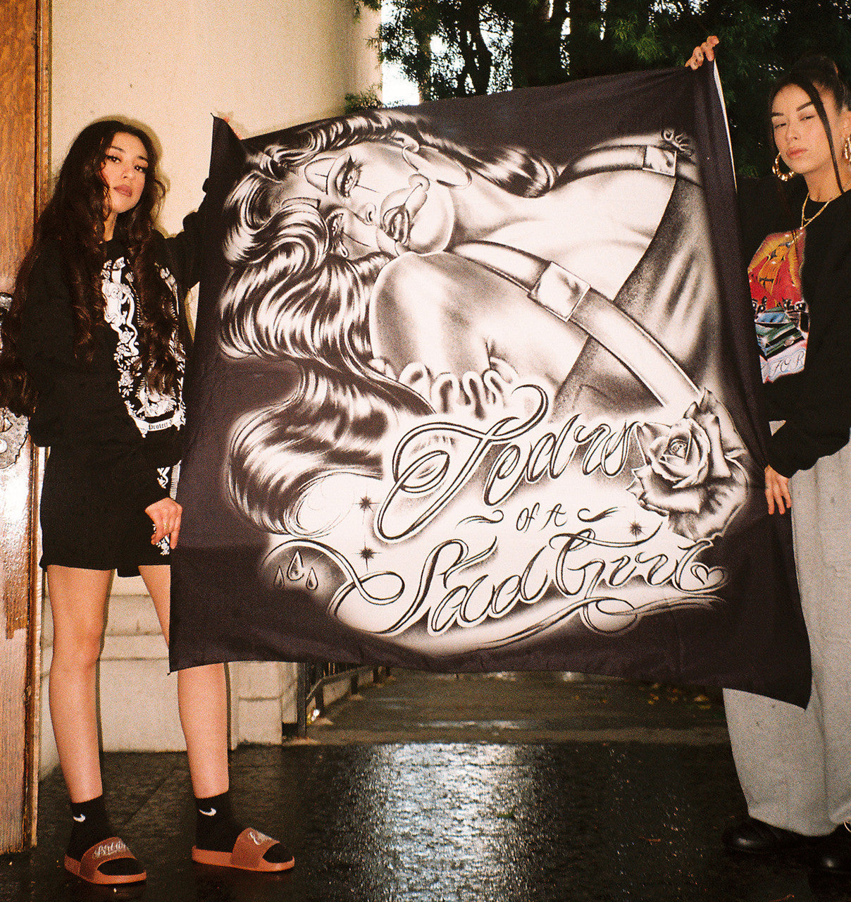 Limited Edition Tears Of A Sad Girl Tapestry (Black/White)