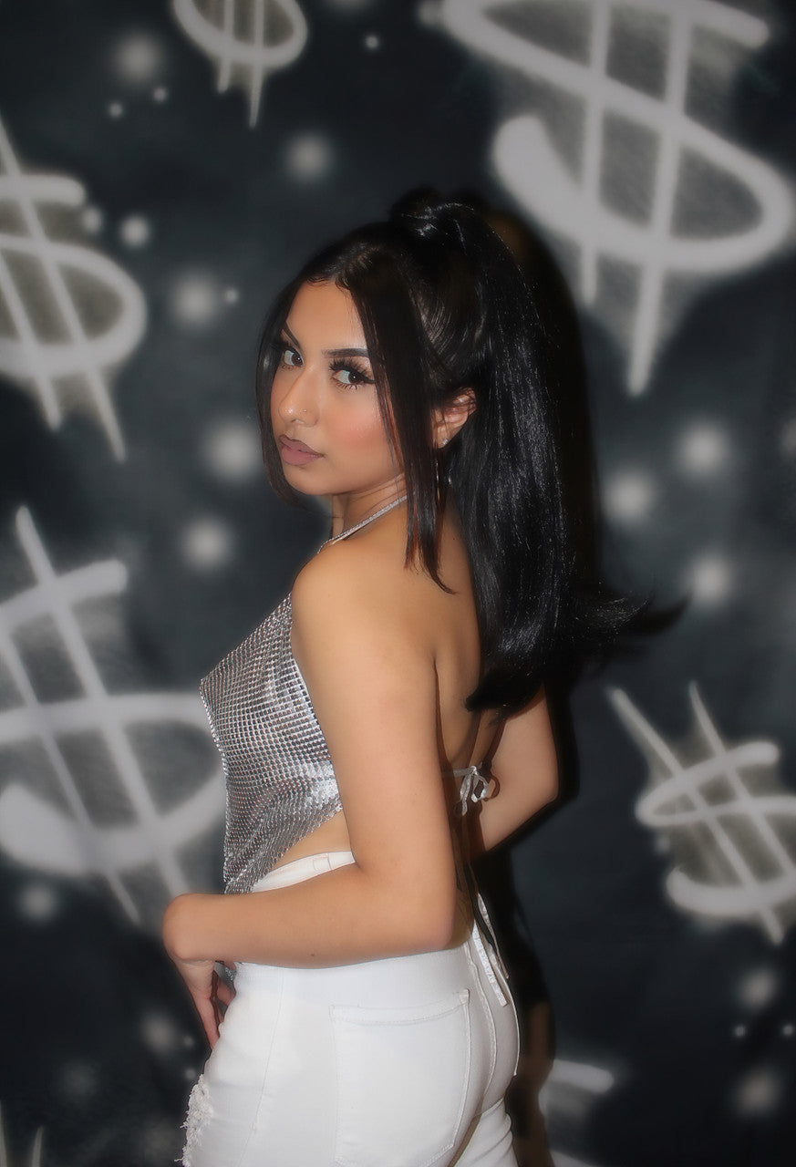 Glamour Shotz $ Money On My Mind $ Airbrushed Backdrop (Smokey Grey) (X-Large)