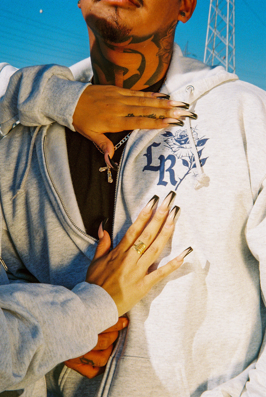 Limited Edition 'SO RUFF SO TUFF' Airbrush ZIP-UP Hoodie (Grey)