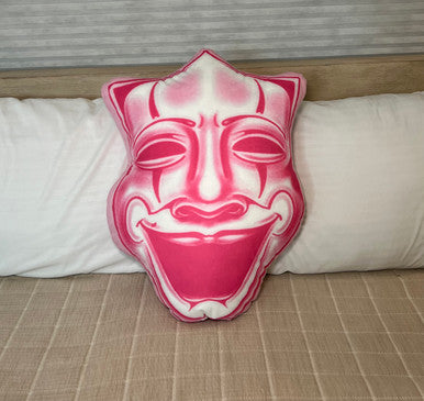 'JOY & PAIN' Pen & Ink Die Cut Decorative Pillow (PINKS)