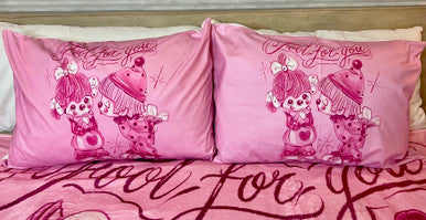 'FOOL FOR YOU' Pillowcases (Set Of Two) *PINK