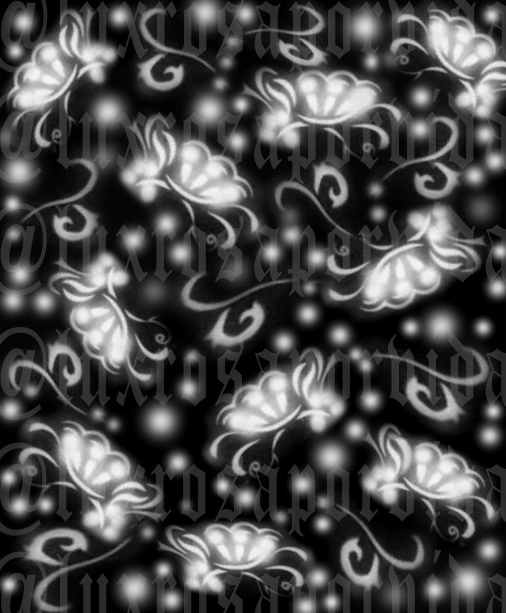 Glamour Shotz 'Reflections' Airbrushed Backdrop (X-Large) BLACK/WHITE
