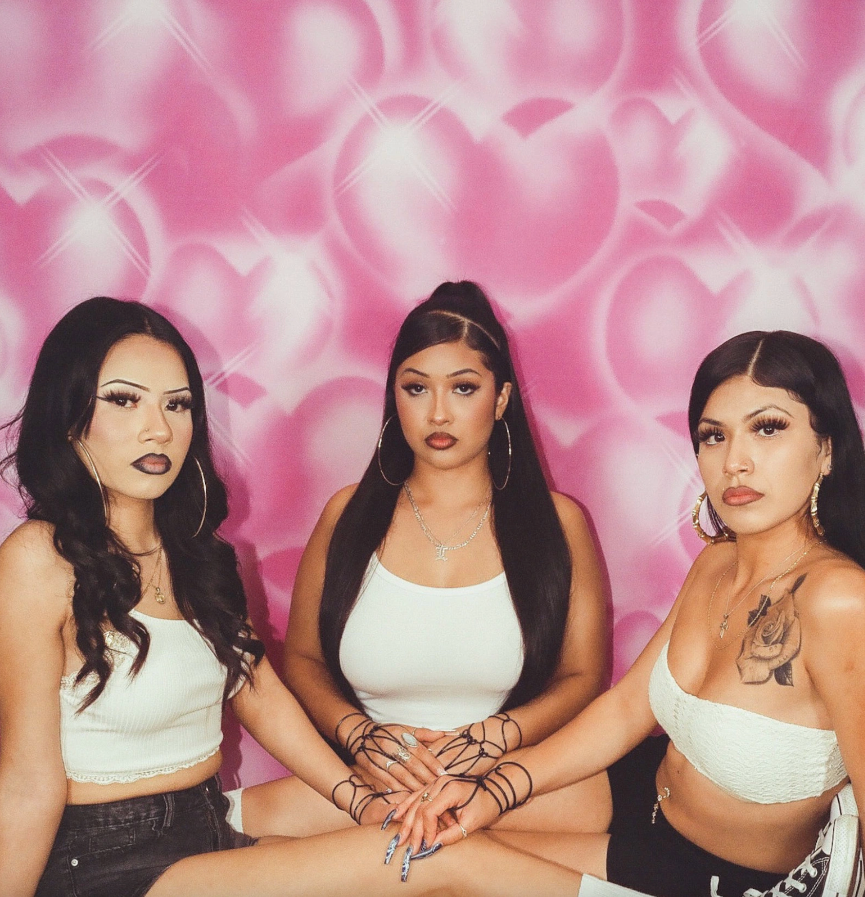 EXTRA EXTRA EXTRA XXX LARGE Y2K Early 2000s 'Hearts & Hynas' Glamour Shots Airbrush 90s Backdrop (BARBIE PINK) (XXXL) Exclusive/Limited Edition!! (Copy)