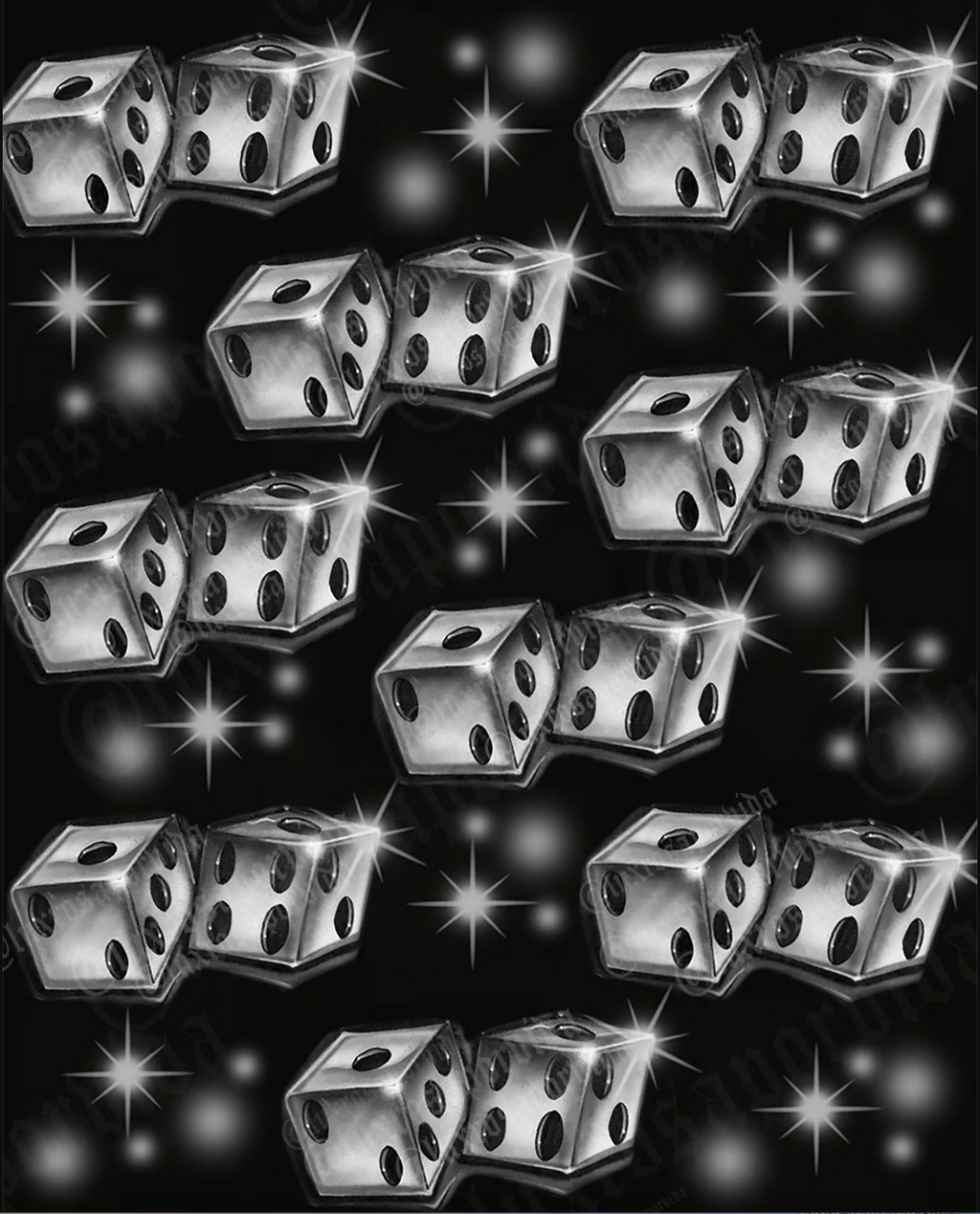 EXTRA EXTRA EXTRA XXX LARGE EARLY 2000s Y2K 'ROLL THE DICE' Glamour Shots 90s Airbrush HUGE Backdrop (BLACK) (XXXL) Exclusive/Limited Edition!!