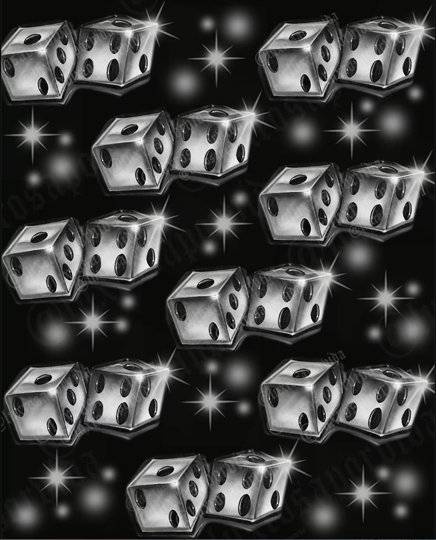 EXTRA EXTRA EXTRA XXX LARGE EARLY 2000s Y2K 'ROLL THE DICE' Glamour Shots 90s Airbrush HUGE Backdrop (BLACK) (XXXL) Exclusive/Limited Edition!!