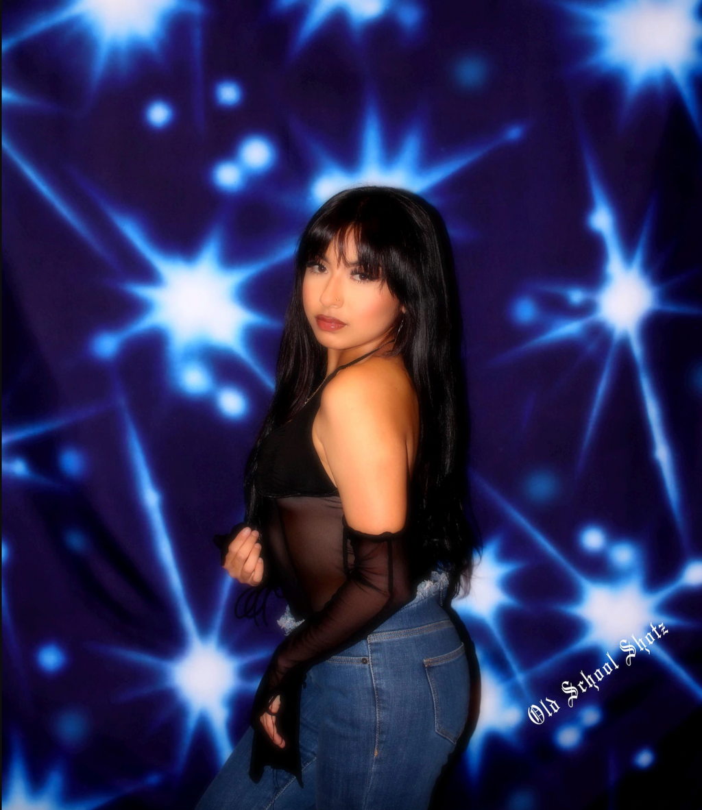 EXTRA EXTRA EXTRA XXX LARGE EARLY 2000s Y2K 'BOOGIE NIGHTS' Sparkle Glamour Shots 90s Airbrush HUGE Backdrop (BLUE BLACK) (XXXL) Exclusive/Limited Edition!!