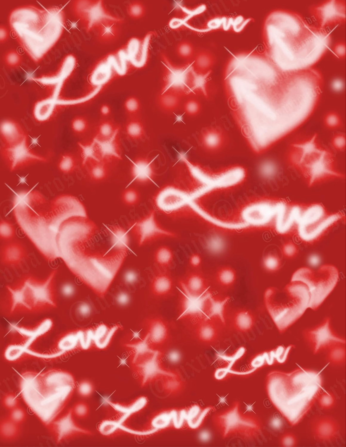EXTRA EXTRA LARGE EXCLUSIVE EARLY 2000s Y2K AIRBRUSH 'TEENAGE LOVE' Red Hearts 90s Old School Glamour Shots Y2K 90s Backdrop (RED) (XXL) 6 FT x 7.5 FT Exclusive!!