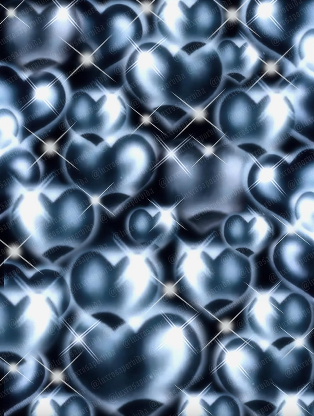 EXTRA EXTRA LARGE EXCLUSIVE LIMITED EDITION EARLY 2000s AIRBRUSH 'HEARTS & HYNAS' Glamour Shots Y2K 90s Backdrop (MIDNIGHT BLUE) (XXL) 6 FT x 7.5 FT Exclusive!!