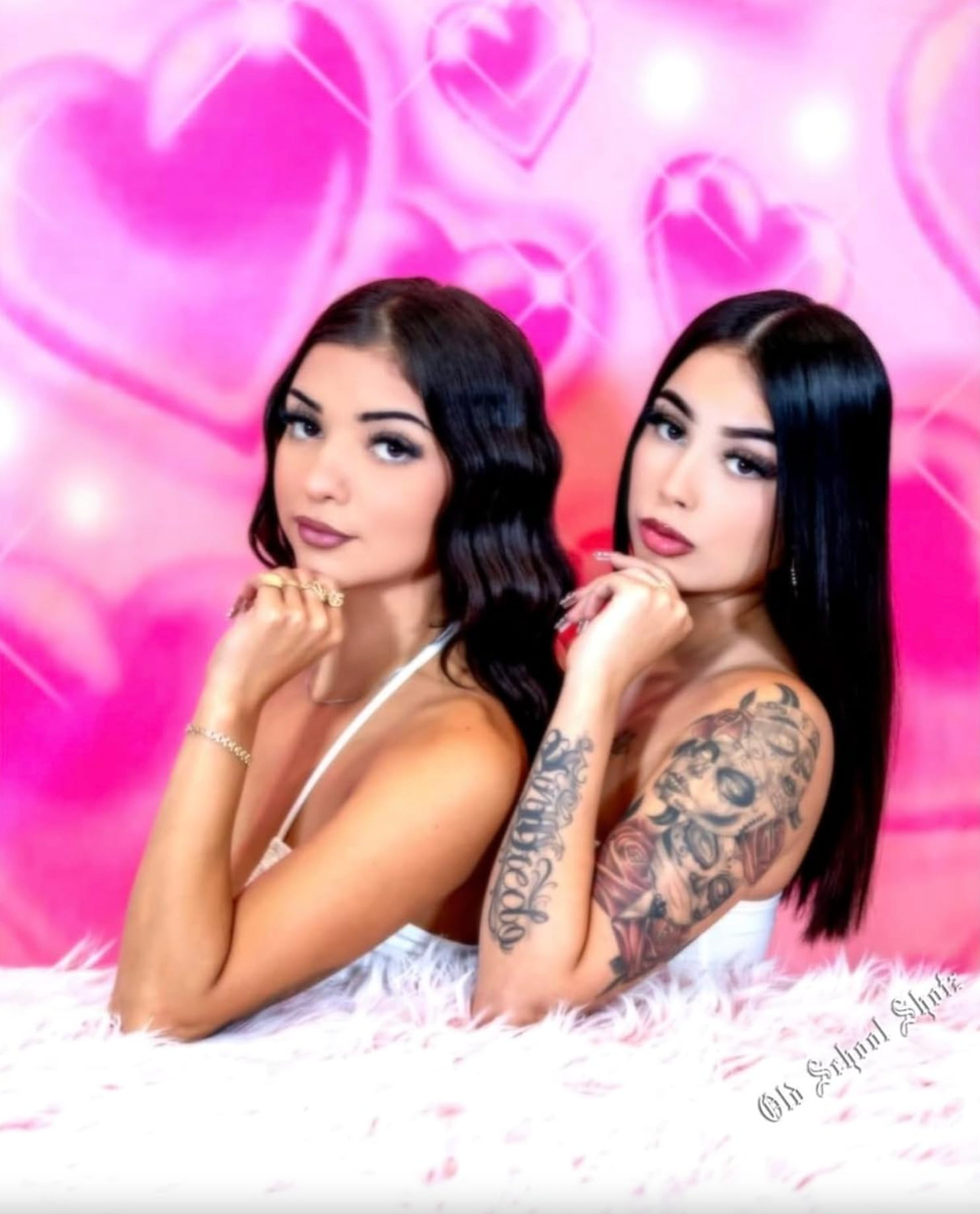 EXTRA EXTRA EXTRA XXX LARGE Y2K Early 2000s 'Fool In Love With You' Heart Airbrush Glamour Shots 90s Backdrop (Bubblegum Pink) (XXXL) Exclusive/Limited Edition!!