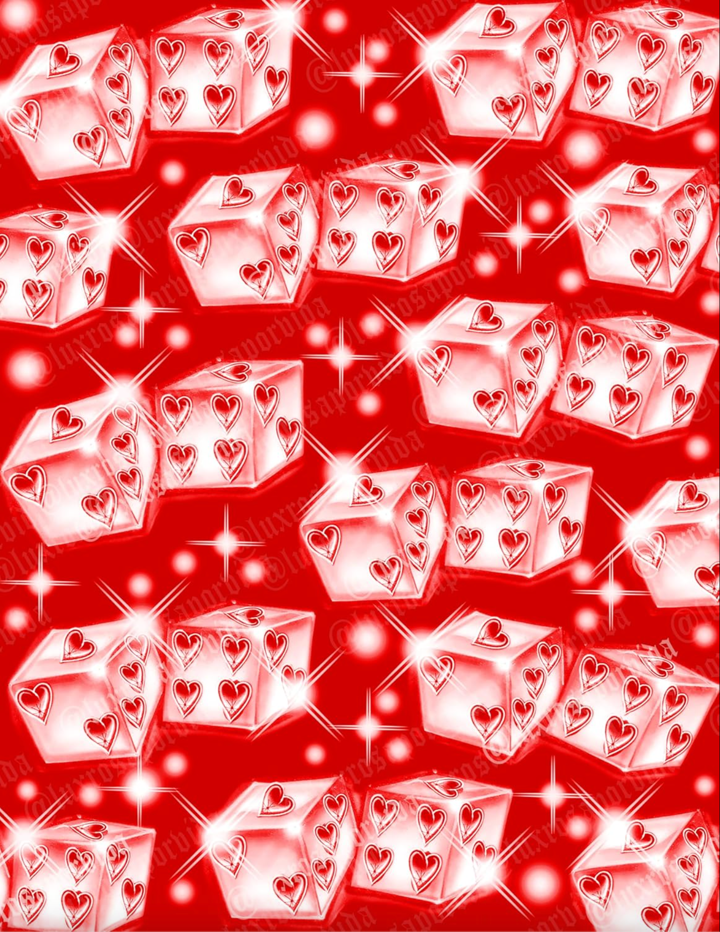 Y2K Early 2000s 'Don't Play With My Heart' Dice Heart Airbrush 90s Old School Backdrop (RED HOT!) (Extra Large)