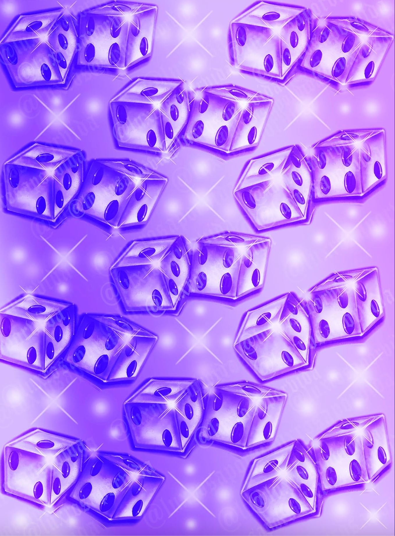 Y2K Early 2000s Roll The Dice Airbrush 90s Old School Backdrop (X-Large) INDIGO SORBET