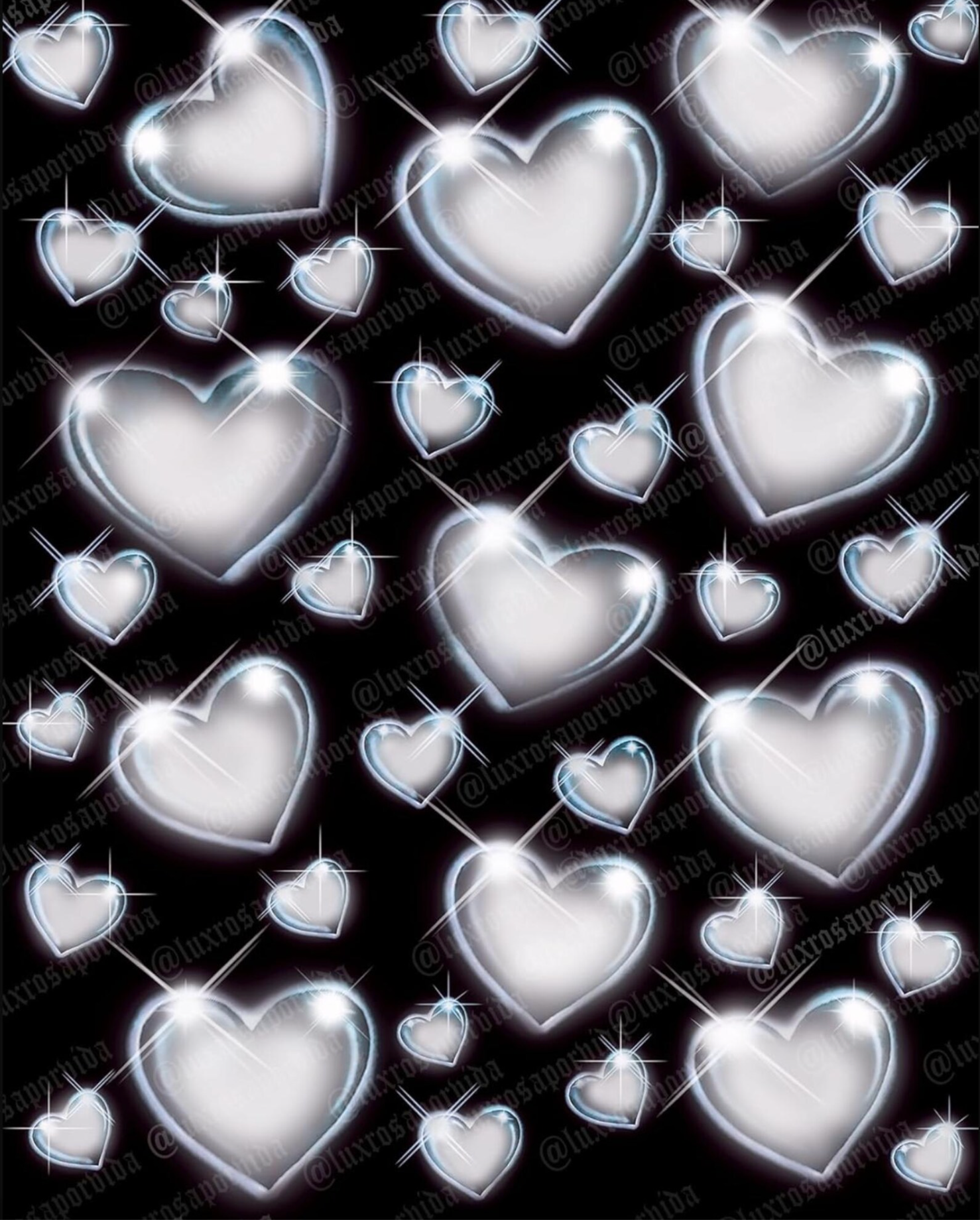 Y2K Early 2000s 'Heart Of Glass' Airbrush 90s Old School Backdrop (CHAMPAGNE KISSES) (Extra Large)