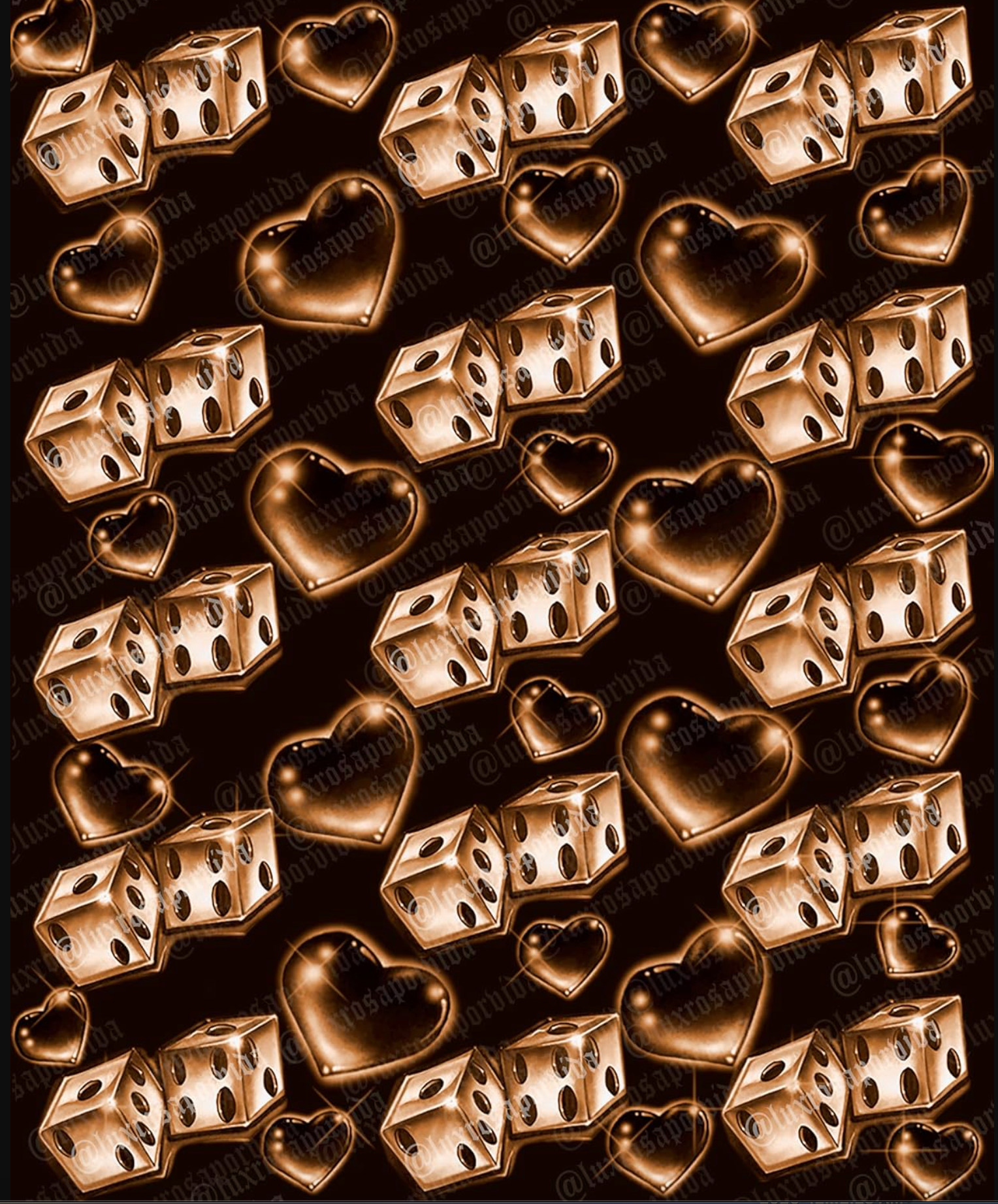 Y2K Early 2000s Airbrush 'LOVERGIRL' Dice 90s Glamour Shots Backdrop (BROWN) (Extra Large)