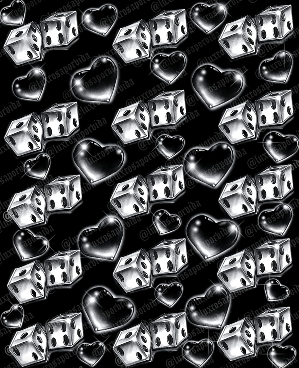 EXTRA EXTRA LARGE Y2K EARLY 2000s 'LOVERGIRL' Dice Airbrush 90s Old School Star Shots Backdrop (Black) (XXL) Exclusive!!