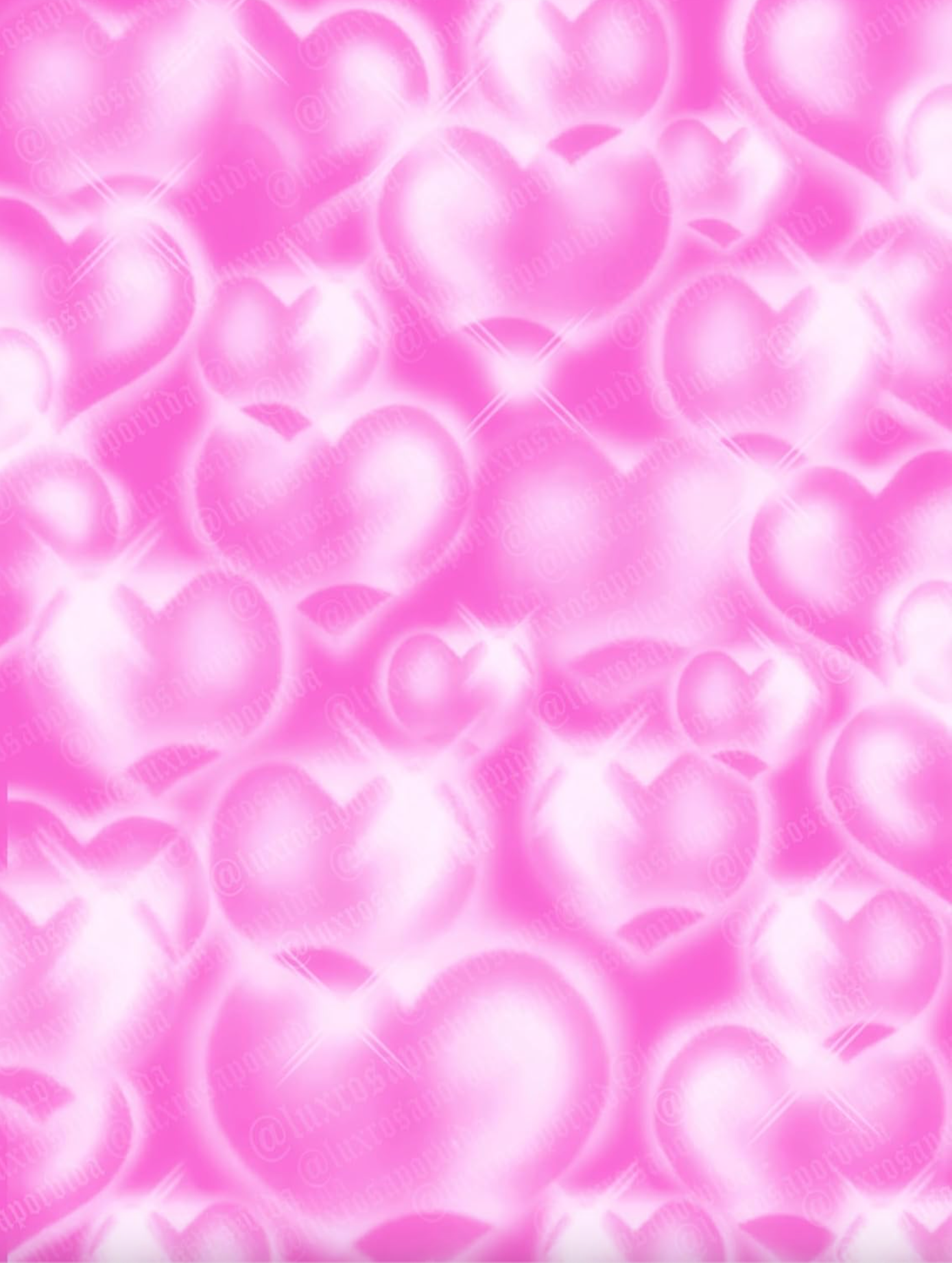 Y2k Early 2000s 'Hearts & Hynas' Heart Airbrush 90s Old School Glamour Shots Backdrop (BUBBLEGUM PINK) (Extra Large)