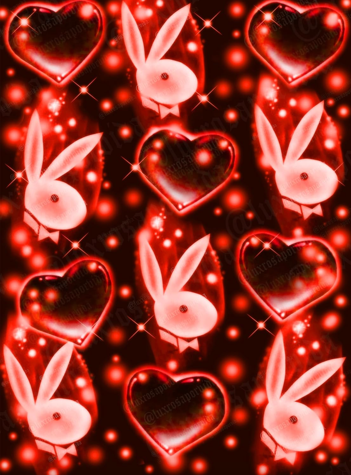 Y2K Early 2000s 'LOVE COME DOWN' Airbrush 90s Star Shots Backdrop (X-Large) RED