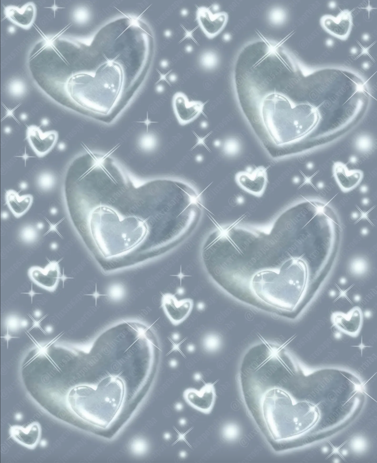 EXTRA EXTRA LARGE EXCLUSIVE XXL EARLY 2000s AIRBRUSH 'FORGET ME NOTS' Gray Hearts Glamour Shots Y2K 90s Old School Backdrop (GRAY) (XXL) 6 FT x 7.5 FT Exclusive!!