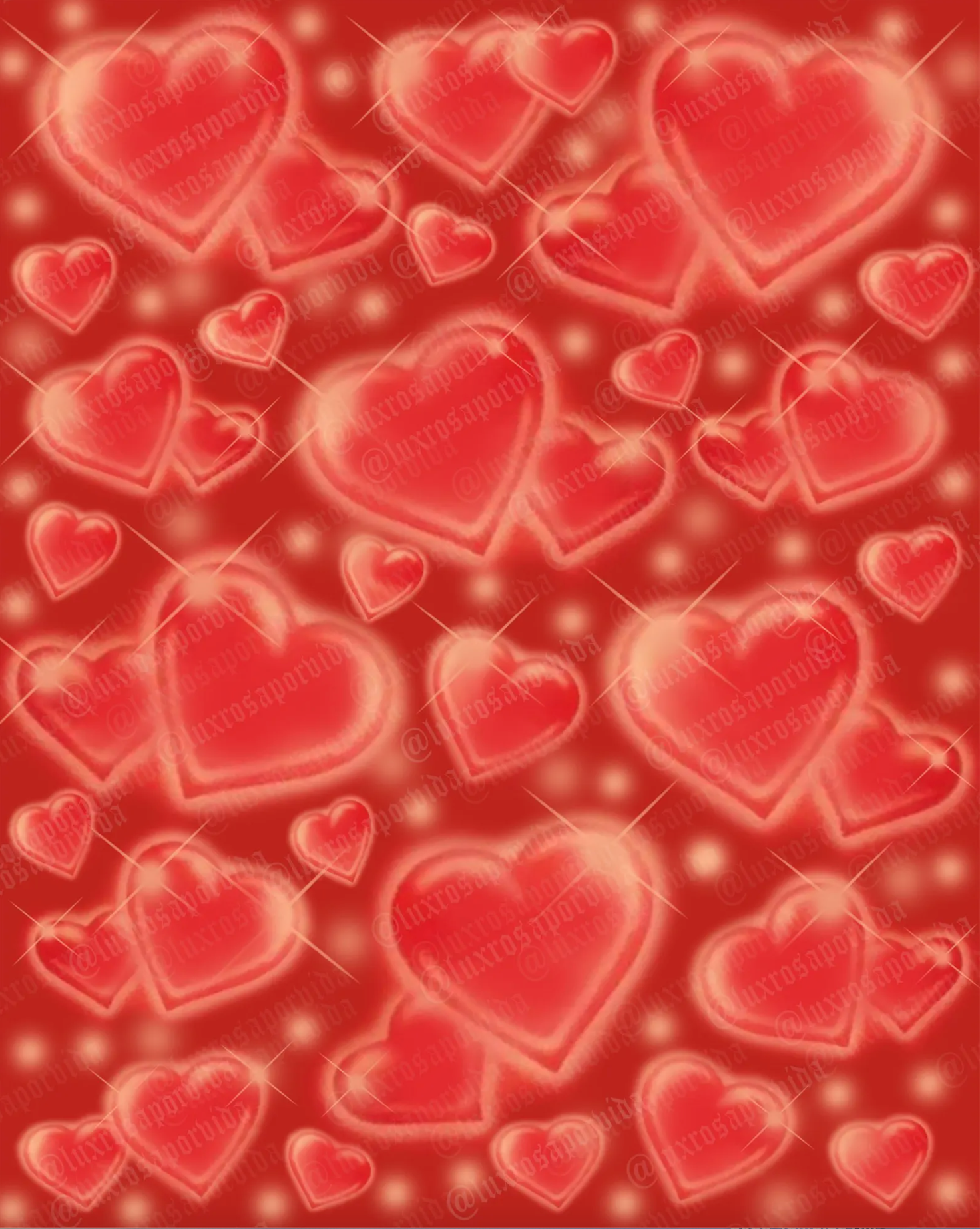 EXTRA EXTRA LARGE XXL EARLY 2000s AIRBRUSH 'FOOL FOR YOUR LOVE' Red Hearts Glamour Shots Y2K 90s Old School Backdrop (RED) (XXL) 6 FT x 7.5 FT Exclusive!!