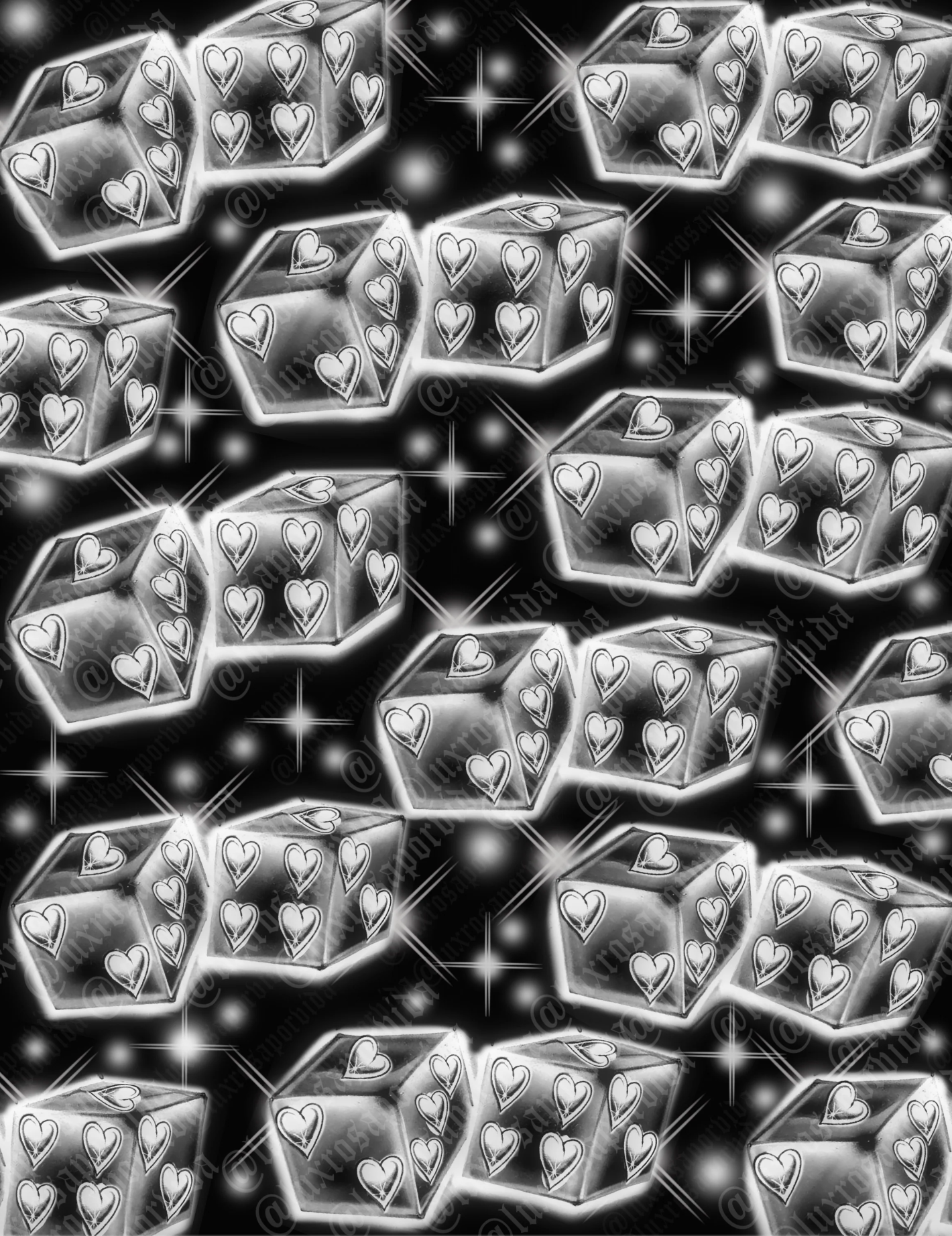 EXTRA EXTRA EXTRA XXX LARGE EARLY 2000s Y2K 'SWEETHEART DICE' Glamour Shots 90s Airbrush HUGE Backdrop (BLACK) (XXXL) Exclusive/Limited Edition!!