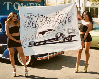 Let Me Ride Wall Tapestry (White)