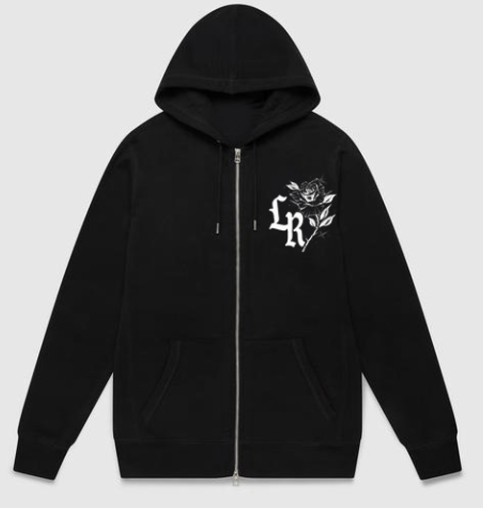 Limited Edition 'LAUGH NOW CRY LATER PM' AIRBRUSH ZIP-UP Hoodie (BLACK)