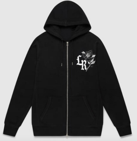 Limited Edition 'Smile Now Cry Later' Airbrushed Zip-Up Hoodie (BLACK)