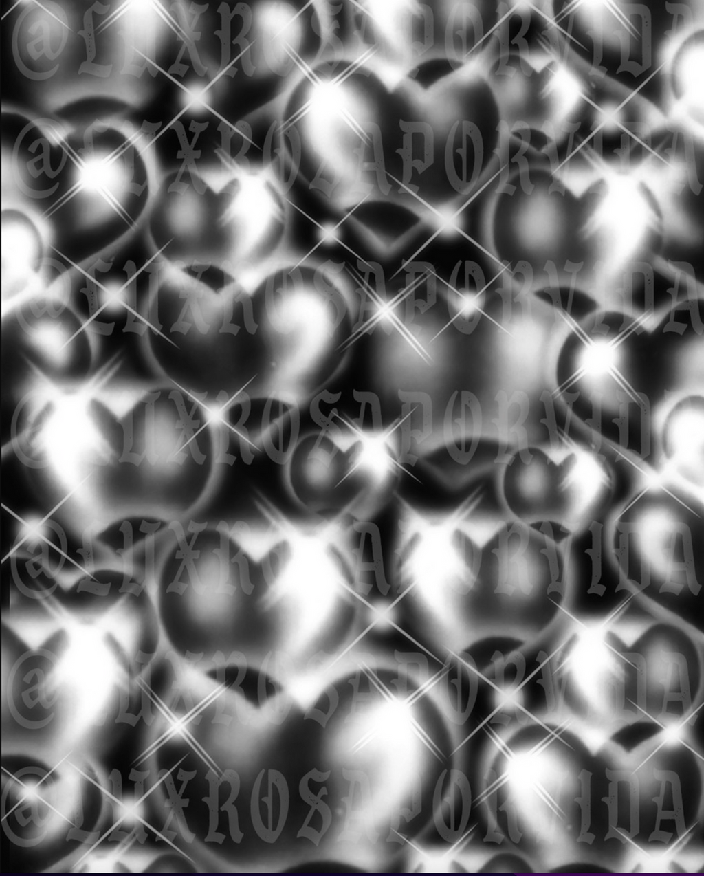 EXTRA EXTRA LARGE LIMITED EDITION 'HEARTS & HYNAS' Glamour Shotz Airbrushed Backdrop (BLACK) (XXL) Exclusive!!