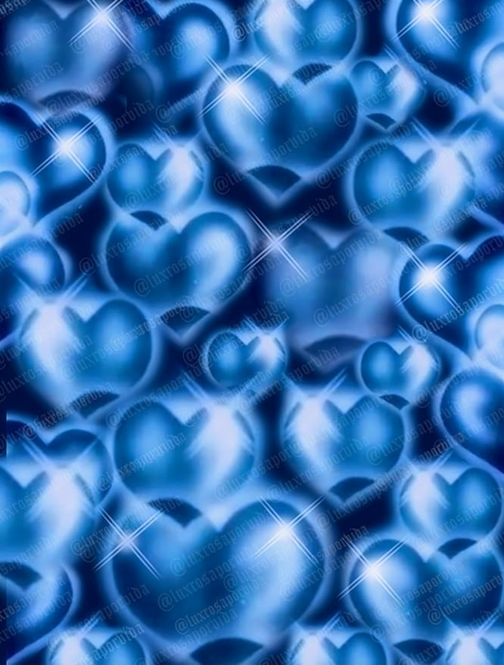 EXTRA EXTRA EXTRA XXX LARGE Y2K Early 2000s 'Hearts & Hynas' Glamour Shots Airbrush Backdrop (BLUE SAPPHIRE) (XXXL) Exclusive/Limited Edition!!