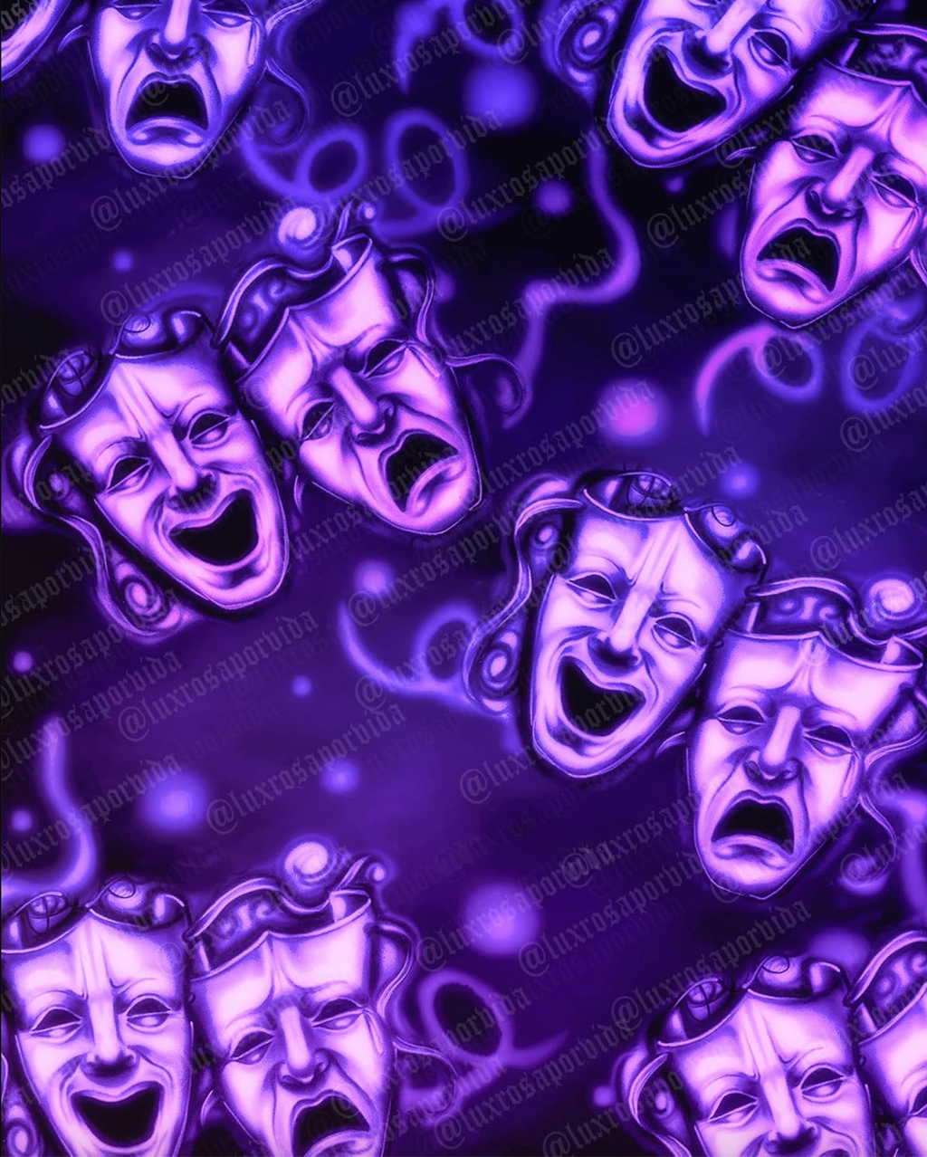 Early 2000s Y2K 'Emotions' Ombré Glamour Shots 90s Old School Backdrop (PURPLE/PINKS) (Extra Large)